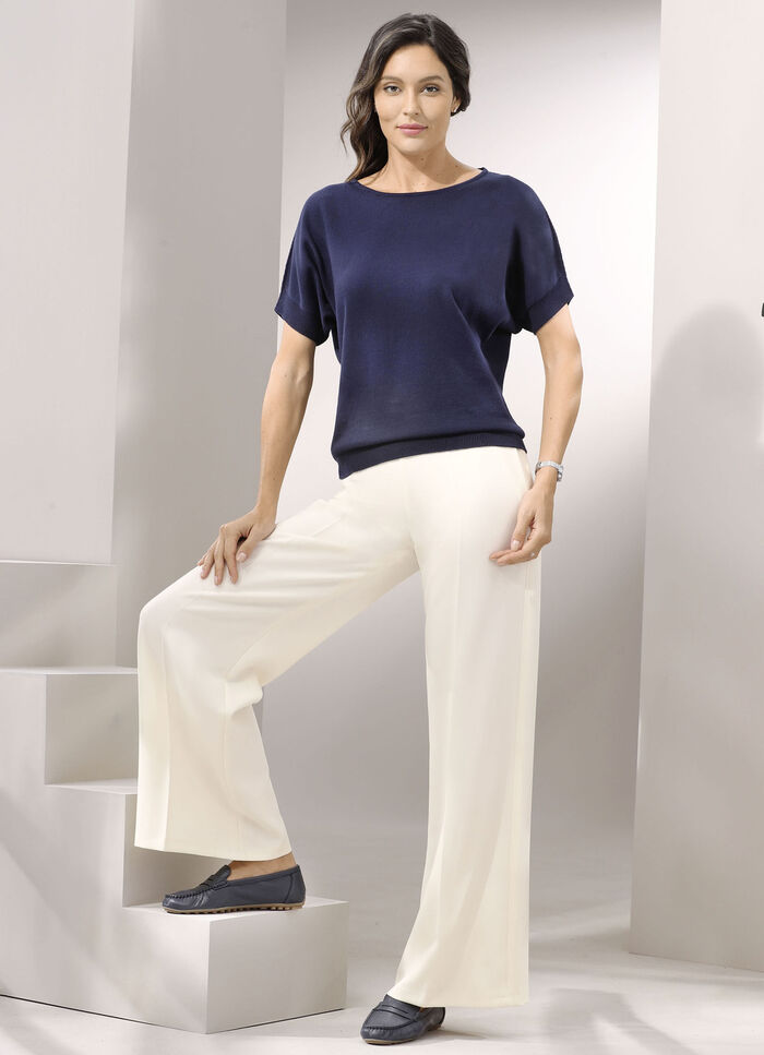 Hose in modischer Weite CREME