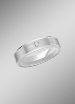 Mattierter Trauring in Silber 925/- fein 