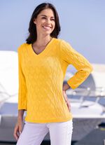 Pullover mit Strukturdessin GELB