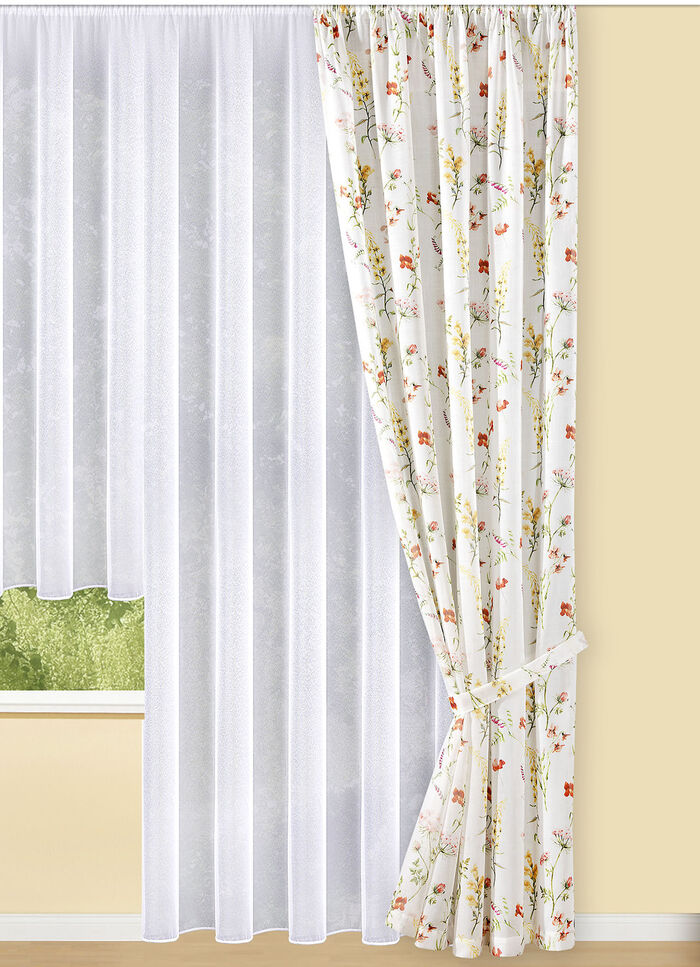 Dekoschal mit Fr&uuml;hlingsblumen-Motiv 