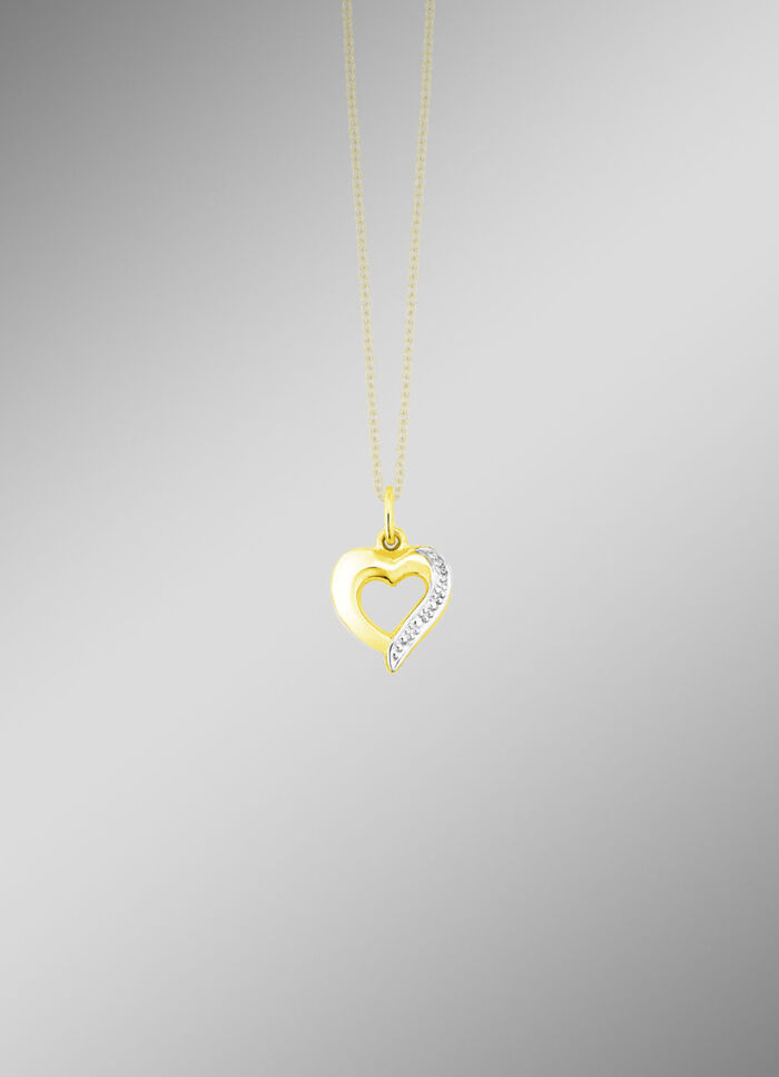 Herz-Anhänger in Bicolor 