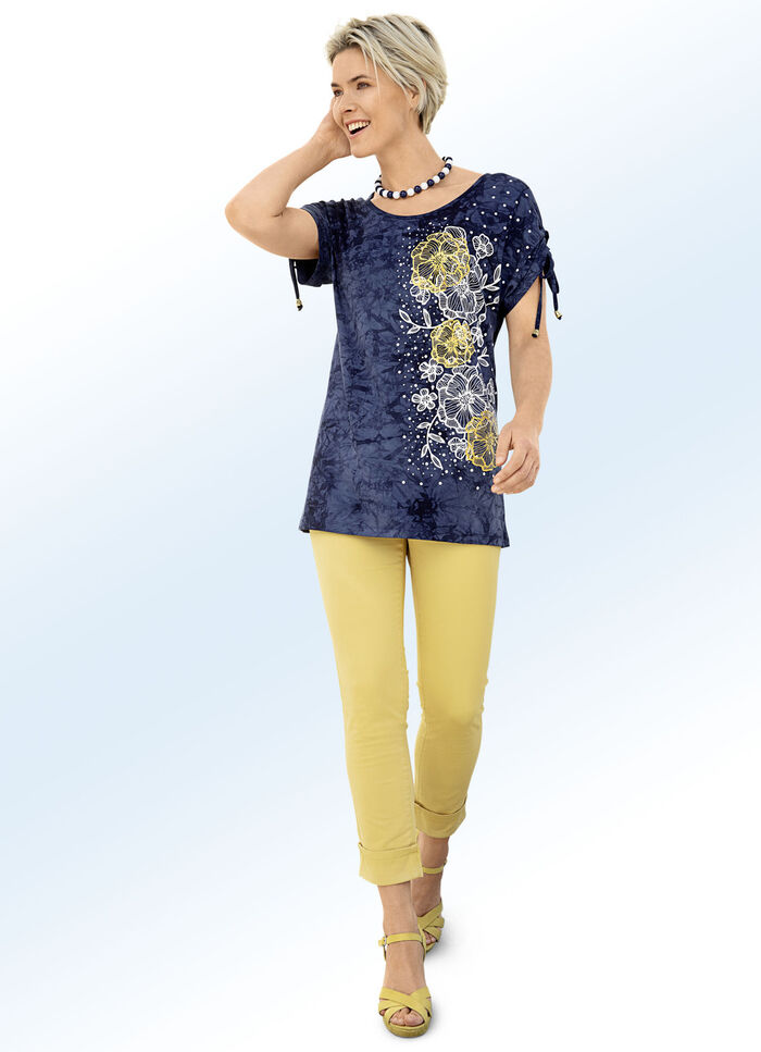 Hose in 7/8-Länge SENFGELB