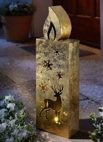 LED-Kerze aus Metall GOLD