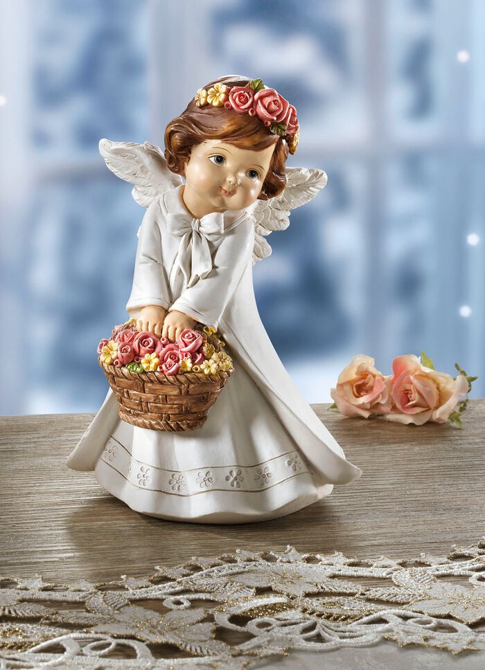 Engel mit Rosenk&ouml;rbchen 