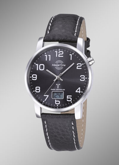 Schöne Herren-Lederarmbanduhr 