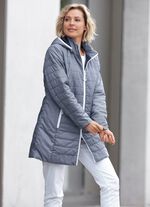 Longjacke mit Minimaldessin 