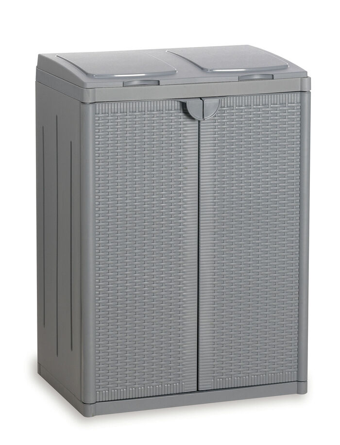 Abfallsammler für 2 oder 3 Müllbeutel HELLGRAU