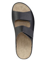 GINO GALANTE, bequeme Herren-Pantoletten, Weite H, mit herausnehmbarem Fußbett SCHWARZ