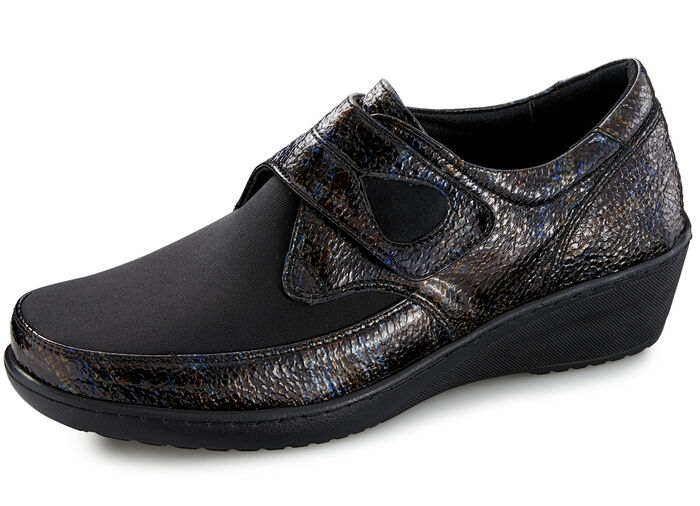 Gemini Slipper mit Stretchmaterial im Ballenbereich SCHWARZ