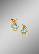 Ohrstecker mit echten Blautopase 