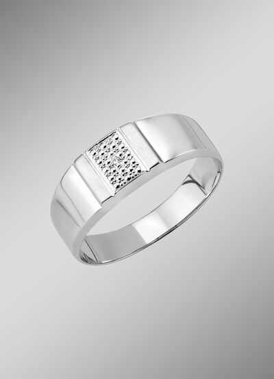 Edler Herrenring mit Diamant 