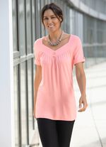 Tunika mit V-Ausschnitt in 2 Farben ROSÉ