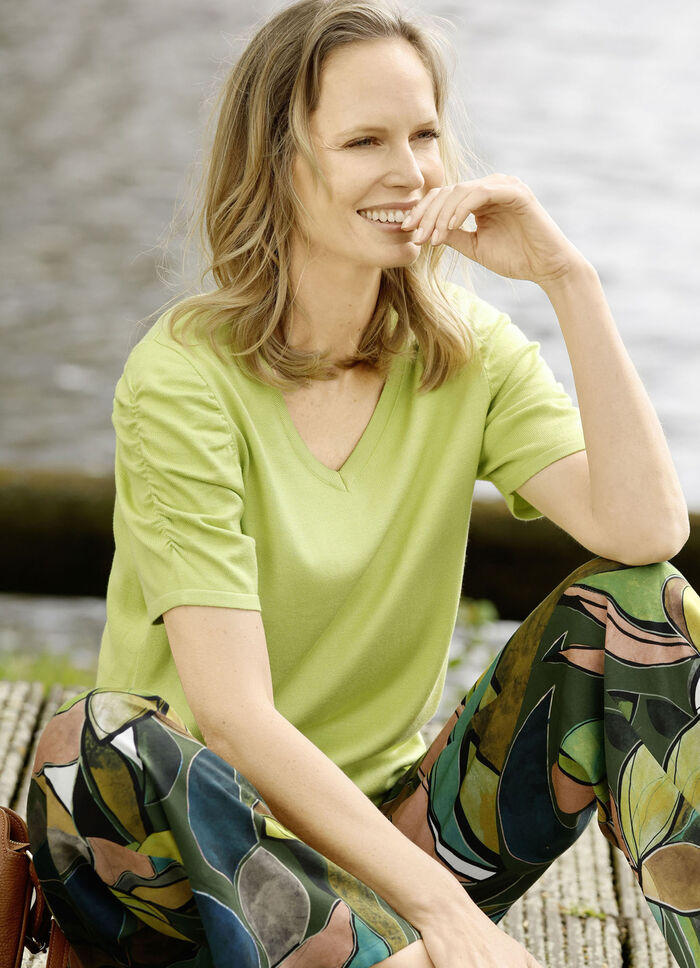 Pullover mit Raffung an den Ärmeln 