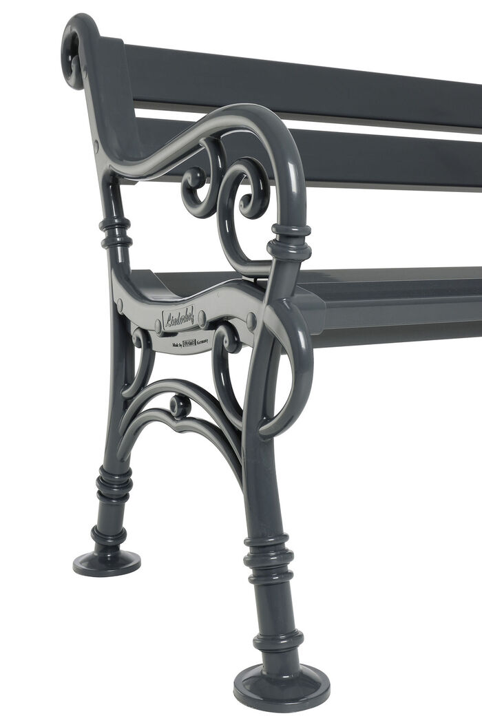 Gartenbank aus Voll-Kunststoff GRAFIT