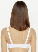 Susa Dirndl-BH mit floraler Elastikspitze im Vorderteil WEISS