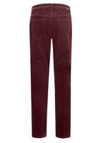 Samtweiche Hose in 5-Pocket-Form BORDEAUX