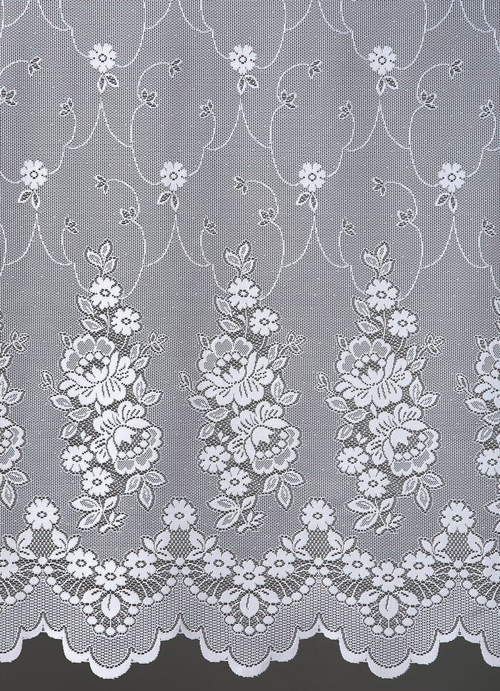 Store Blumen mit Universalschienenband WEISS