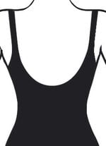 Badeanzug mit Vollkorsage und unifarbener Blende rundum, bis Cup F 