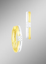 Zeitlose Creolen in Bicolor mit Brillanten 