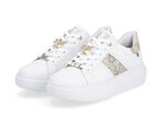 Sneaker mit Libellen-Metallschmuck WEISS-GOLD