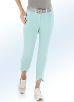 Hose in 7/8-L&auml;nge mit interessantem Fransenabschluss MINT