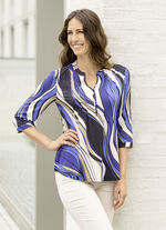 Shirt-Tunika mit Schlingenknopfleiste 