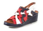 Gemini Sandalette aus Rind-Nappaleder BLAU-WEISS-ROT