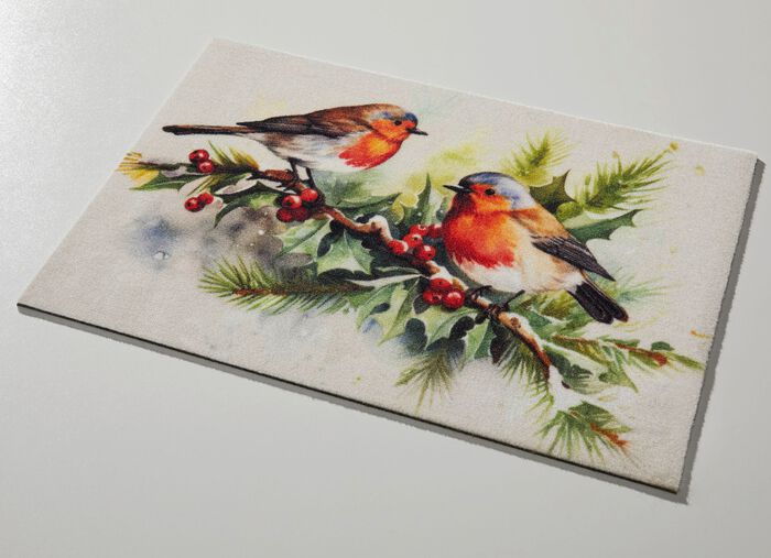 Fu&szlig;matte in winterlicher Optik 