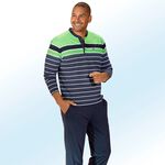 Hajo Klima Komfort Schlafanzug mit Knopfleiste, garngef&auml;rbtem Ringeldessin 