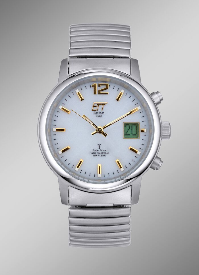 ETT-Funk-Solar-Herrenuhr im Titanlook 