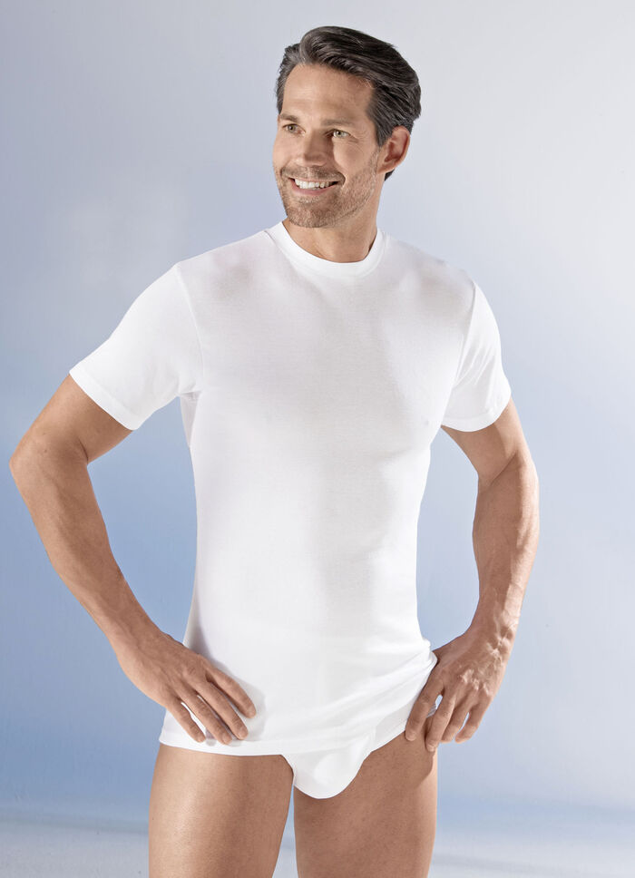 Mey Noblesse Zweierpack Shirts aus Feinripp, weiß 