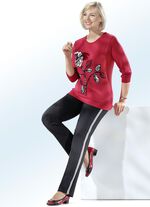 Hose mit angesagtem Zierband SCHWARZ