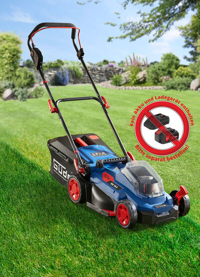 Akku-Rasenmäher (Akku und Ladegerät nicht im Lieferumfang) 