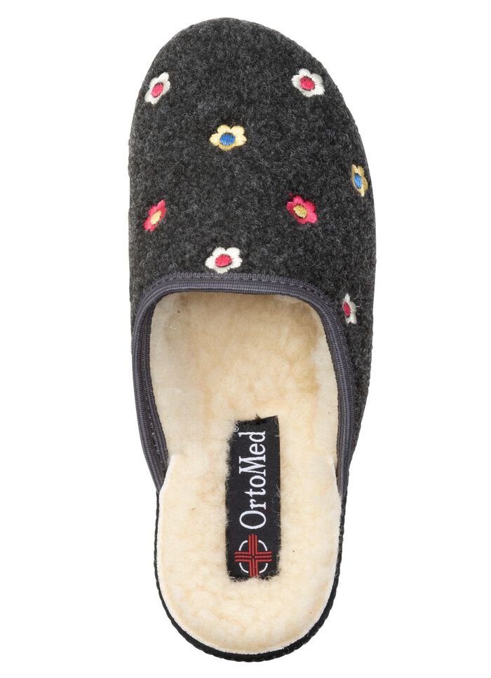 Gef&uuml;tterte Damen-Hausschuhe, mit Schurwolle 