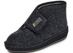 Gefütterte Herren-Hausschuhe, mit Schurwolle ANTHRAZIT-SCHWARZ