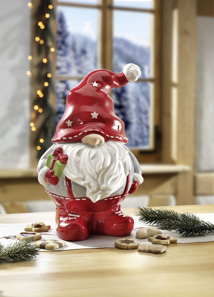 Geb&auml;ckdose Wichtel aus Keramik 