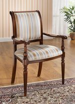 Esszimmerm&ouml;bel mit Federkern und Schaumstoffpolsterung HELLBLAU-GESTREIFT