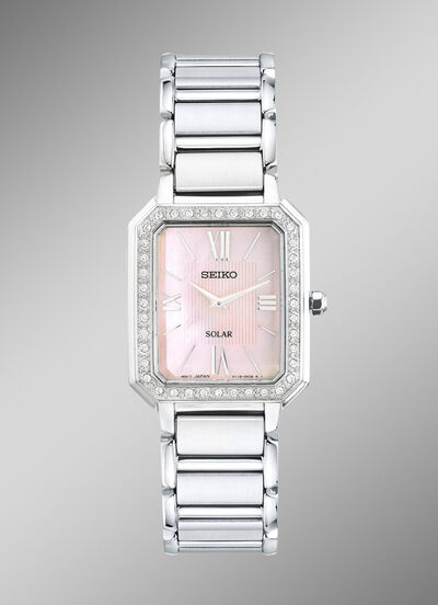 Solar-Damenuhr mit Swarovski-Kristalle 