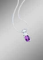 Anh&auml;nger mit echt Amethyst und synth. Zirkonia 