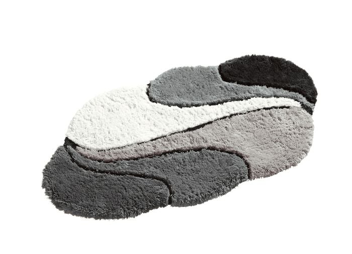 Badgarnitur mit rutschhemmender R&uuml;ckseite ANTHRAZIT