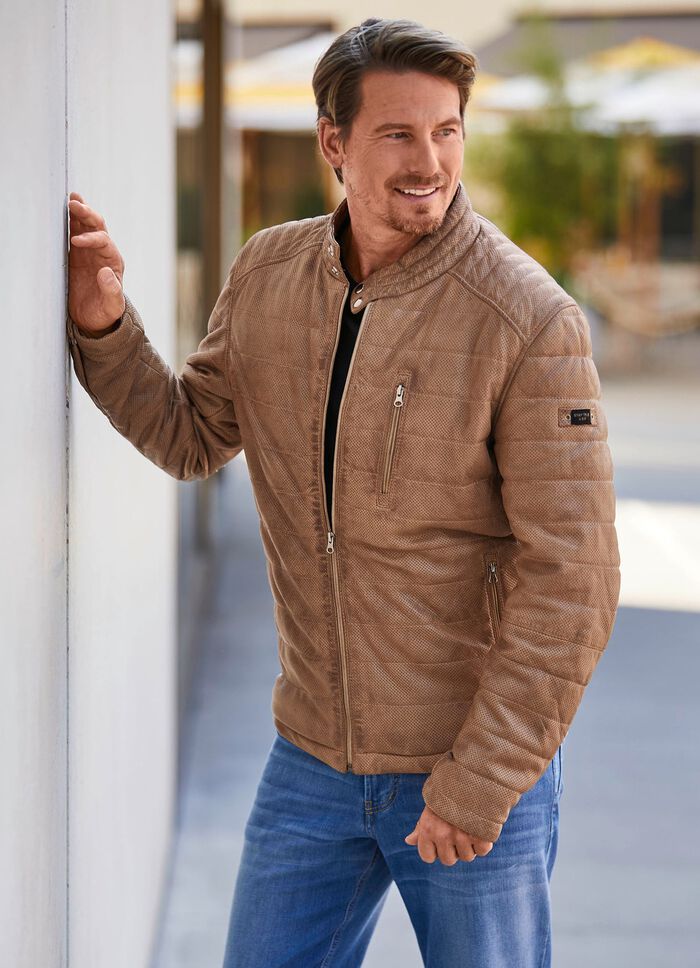 Lederkurzjacke von &bdquo;Cabrini&ldquo; in 2 Farben 