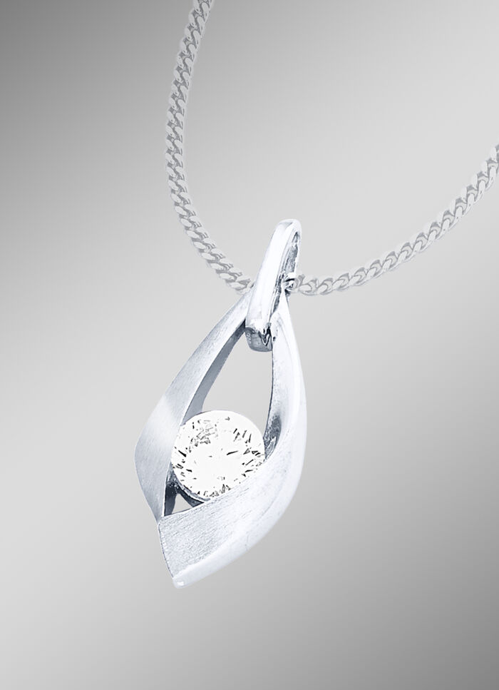 Zauberhafter Anh&auml;nger mit synth. Zirkonia 