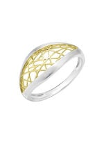 Faszinierender Damenring in edler Bicolor-Optik 