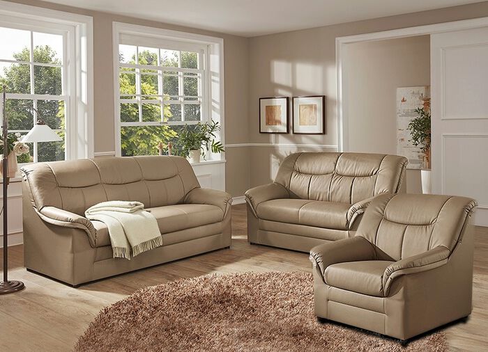 Polsterm&ouml;bel auf stabilem Holzgrundgestell BRAUN