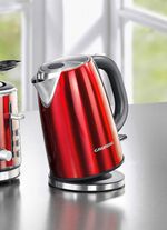 Grundig Fr&uuml;hst&uuml;cksserie aus hochwertig lackiertem Edelstahl ROT