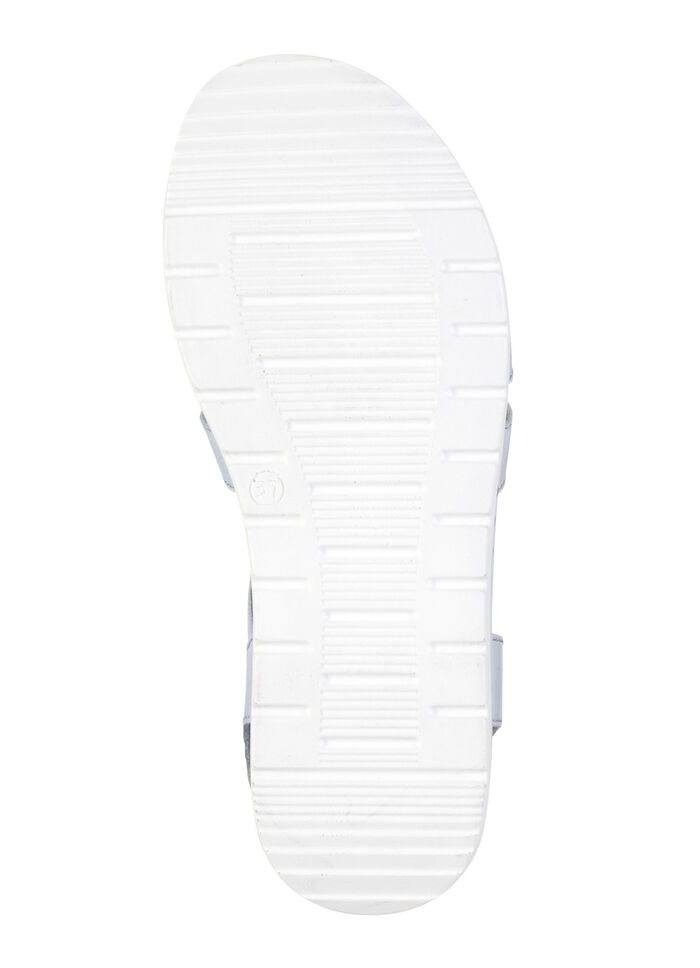 ELENA EDEN, sommerliche Damen-Sandalen, Weite G, aus Leder BLEU