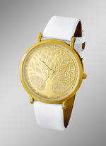 Quartz-Damenuhr mit satinierten Metallgeh&auml;use 