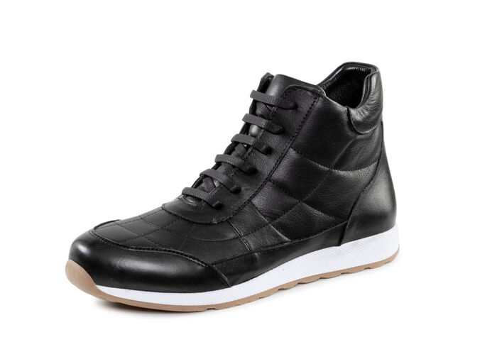 Andrea Conti Schnür-Bootie mit trendiger Steppung SCHWARZ