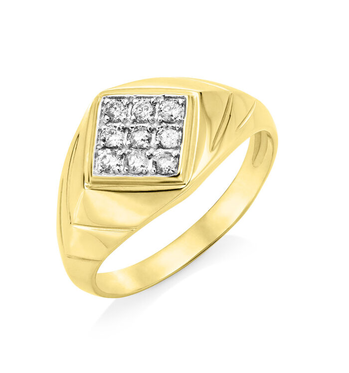 Damenring mit 9 Brillanten 