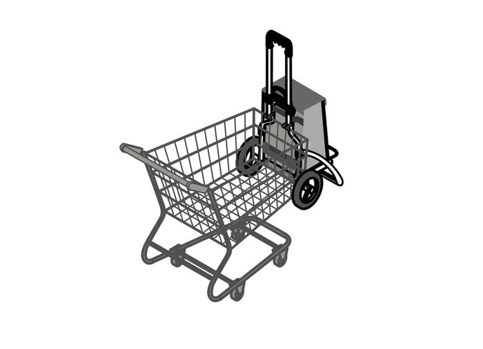 Leichter und leiser Einkaufsroller Royal Shopper BLAU